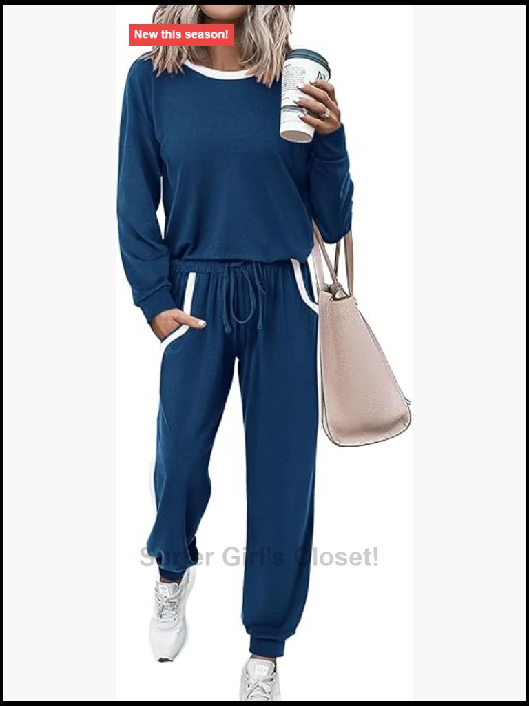 Lounge Set 2 Piece Tracksuit Long Sleeve Jogger Set With Pockets